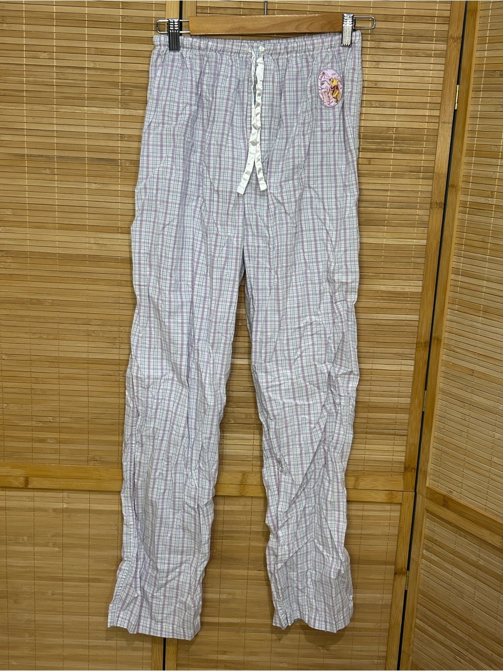 Disney vintage purple plaid Winnie the Pooh pajama lounge pants woman’s medium